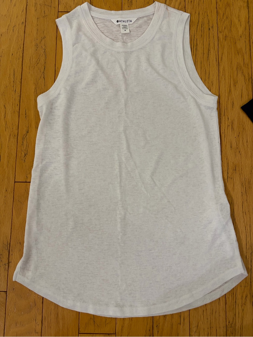 Athleta White Sleeveless Relaxed Performance Tank